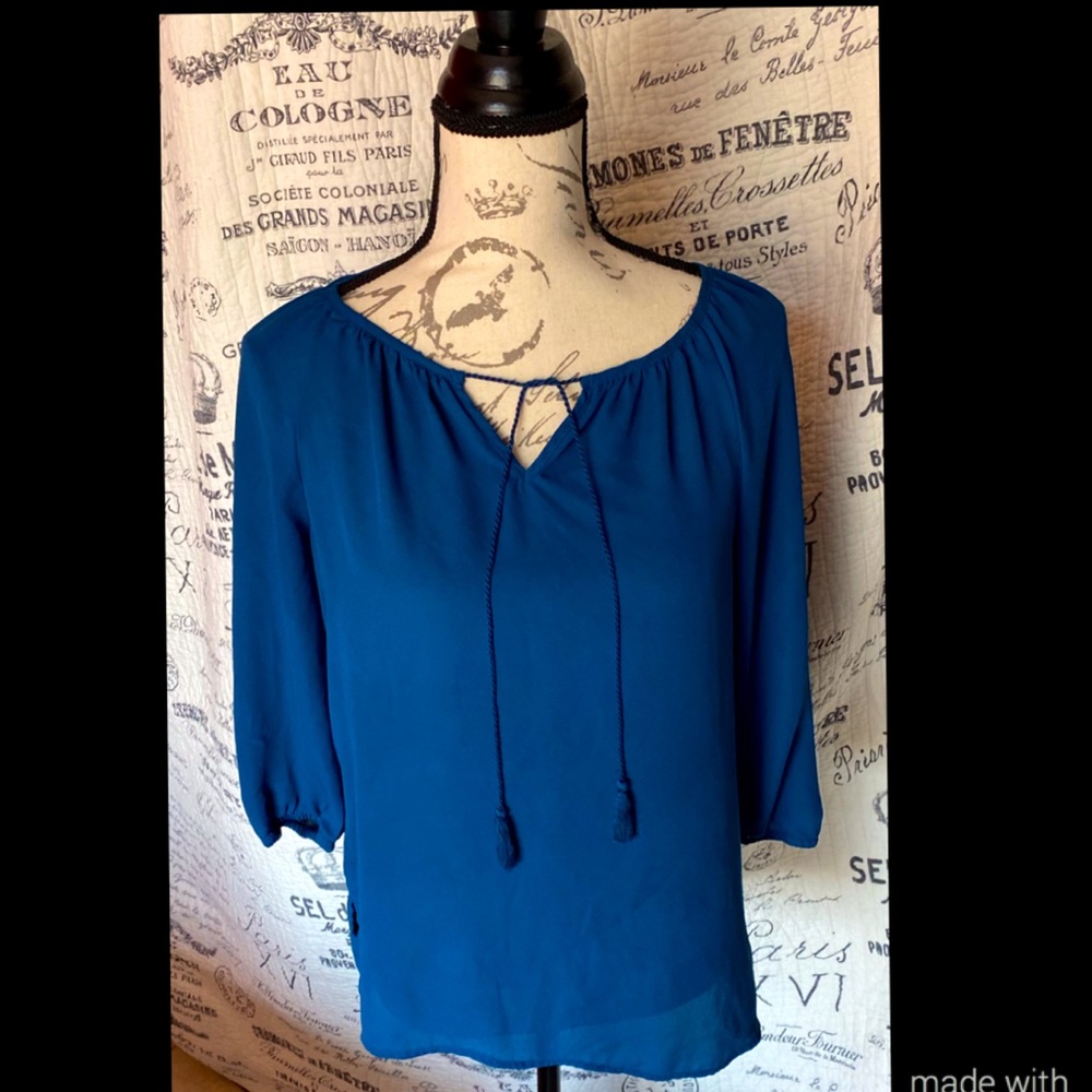 American Eagle navy blue blouse size small 4-6